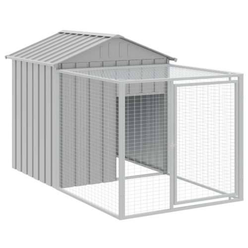 Kavez za kokoši s igralištem svjetlosivi 117x201x123 cm čelični Cijena