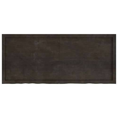 Zidna polica tamnosmeđa 140x60x(2-4) cm od obrađene hrastovine - Tamno smeđa 140 x 60 x 4 cm 1 Cijena