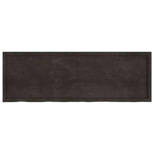 Zidna polica tamnosmeđa 180x60x(2-4) cm od obrađene hrastovine - Tamno smeđa 180 x 60 x 4 cm 1 Cijena