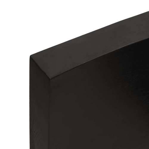 Zidna polica tamnosmeđa 140x60x(2-6) cm od obrađene hrastovine - Tamno smeđa 140 x 60 x 6 cm 1 Cijena