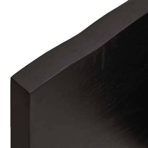 Zidna polica tamnosmeđa 200x60x(2-4) cm od obrađene hrastovine - Tamno smeđa 200 x 60 x 4 cm 1 Cijena