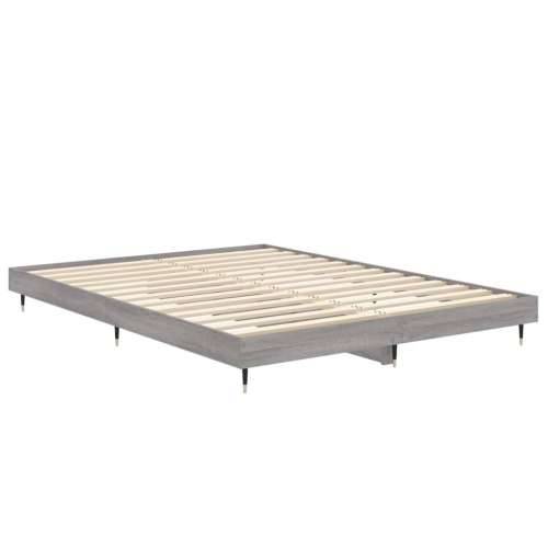 Okvir kreveta siva boja hrasta 135 x 190 cm konstruirano drvo - Sivi hrast sonoma 135 x 190 cm Cijena