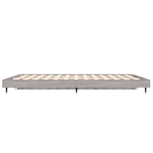 Okvir kreveta siva boja hrasta 135 x 190 cm konstruirano drvo - Sivi hrast sonoma 135 x 190 cm Cijena