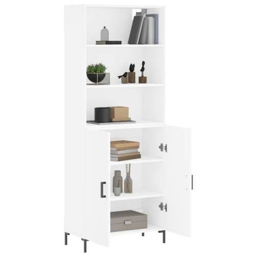 Visoka komoda bijela 69,5x34x180 cm konstruirano drvo - Bijela 1 2 vrata Cijena