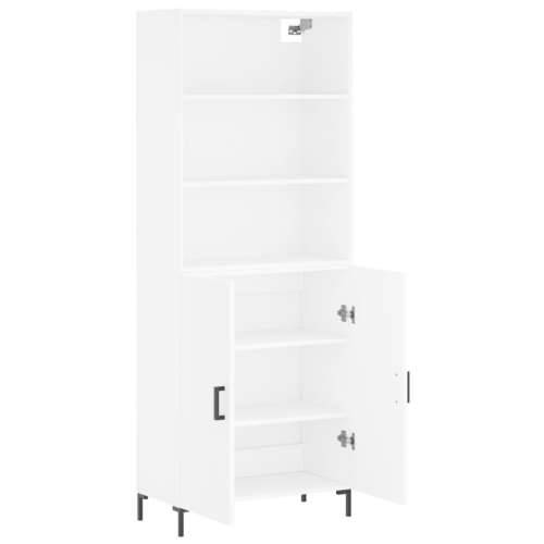 Visoka komoda bijela 69,5x34x180 cm konstruirano drvo - Bijela 1 2 vrata Cijena