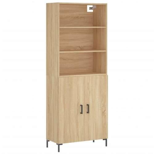 Visoka komoda hrasta sonome 69,5x34x180cm od konstruiranog drva - sonoma hrast 1 2 vrata Cijena