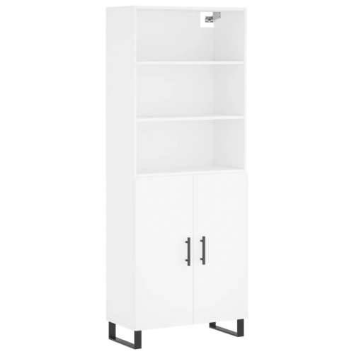 Visoka komoda bijela 69,5x34x180 cm konstruirano drvo - Bijela 1 2 vrata Cijena