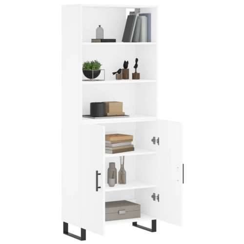 Visoka komoda bijela 69,5x34x180 cm konstruirano drvo - Bijela 1 2 vrata Cijena