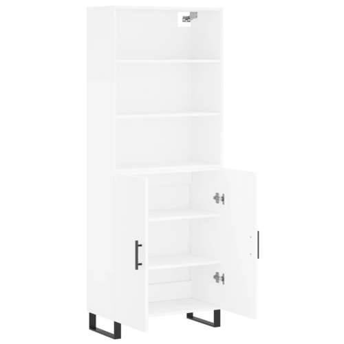 Visoka komoda bijela 69,5x34x180 cm konstruirano drvo - Bijela 1 2 vrata Cijena