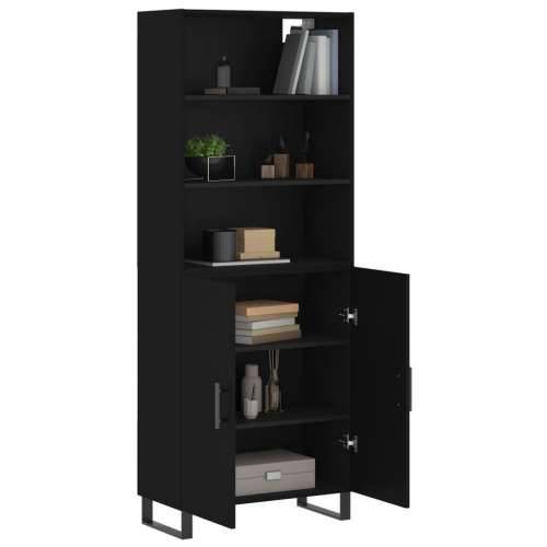 Visoka komoda crni 69,5x34x180 cm konstruirano drvo - Crna 1 2 vrata Cijena