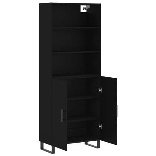 Visoka komoda crni 69,5x34x180 cm konstruirano drvo - Crna 1 2 vrata Cijena