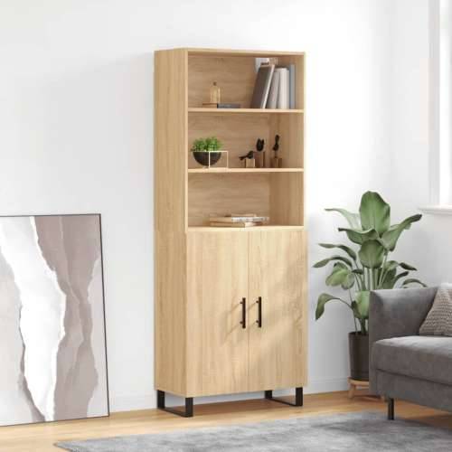 Visoka komoda hrasta sonome 69,5x34x180cm od konstruiranog drva - sonoma hrast 1 2 vrata Cijena