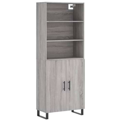 Visoka komoda siva sonome 69,5x34x180 cm od konstruiranog drva - Sivi hrast sonoma 1 2 vrata Cijena