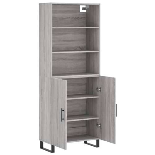 Visoka komoda siva sonome 69,5x34x180 cm od konstruiranog drva - Sivi hrast sonoma 1 2 vrata Cijena