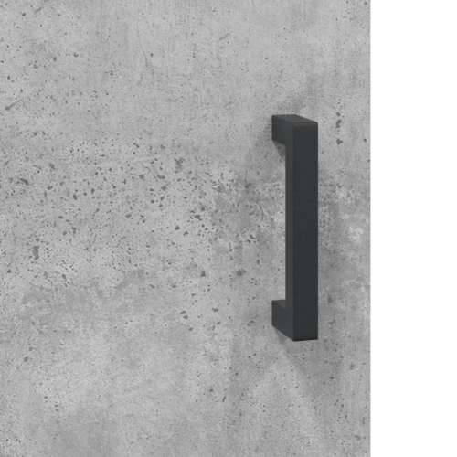 Visoka komoda siva betona 69,5x34x180 cm od konstruiranog drva - Beton siva 1 2 staklena vrata Cijena