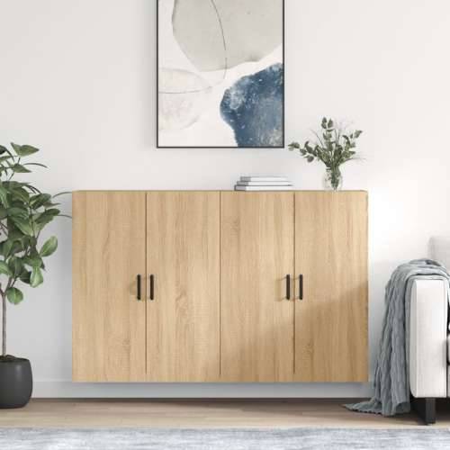 Zidni ormarići 2 kom boja hrasta sonome 69,5 x 34 x 90 cm - sonoma hrast 2 Okrugla crna Cijena