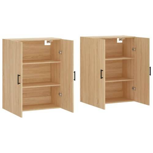 Zidni ormarići 2 kom boja hrasta sonome 69,5 x 34 x 90 cm - sonoma hrast 2 Okrugla crna Cijena