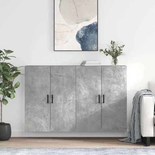 Zidni ormarići 2 kom siva boja betona 69,5 x 34 x 90 cm - Beton siva 2 Okrugla crna Cijena