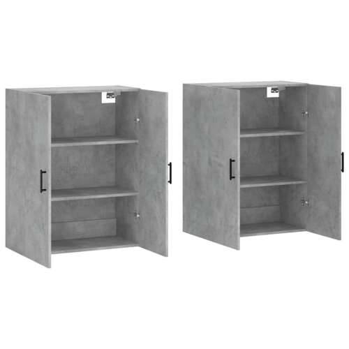 Zidni ormarići 2 kom siva boja betona 69,5 x 34 x 90 cm - Beton siva 2 Okrugla crna Cijena