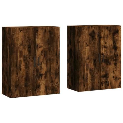 Zidni ormarići 2 kom boja dimljenog hrasta 69,5 x 34 x 90 cm - Dimljeni hrast 2 Okrugla crna Cijena