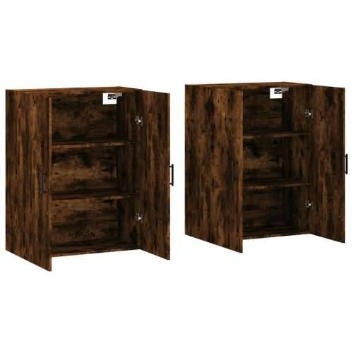 Zidni ormarići 2 kom boja dimljenog hrasta 69,5 x 34 x 90 cm - Dimljeni hrast 2 Okrugla crna Cijena