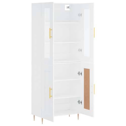 Visoka komoda bijela 69,5x34x180 cm konstruirano drvo Bijela 1 2 drvena vrata Cijena