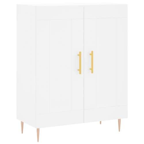 Visoka komoda bijela 69,5x34x180 cm konstruirano drvo Bijela 1 2 drvena vrata Cijena