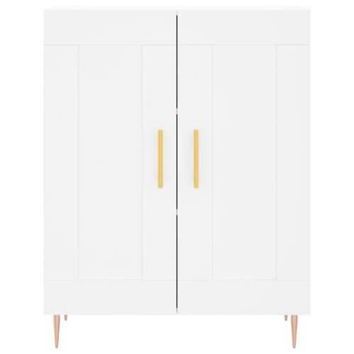 Visoka komoda bijela 69,5x34x180 cm konstruirano drvo Bijela 1 2 drvena vrata Cijena