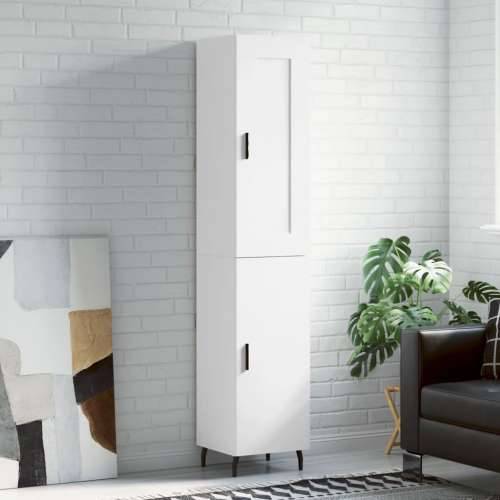 Visoka komoda bijeli 34,5x34x180 cm od konstruiranog drva - Bijela 1 1 vrata Cijena