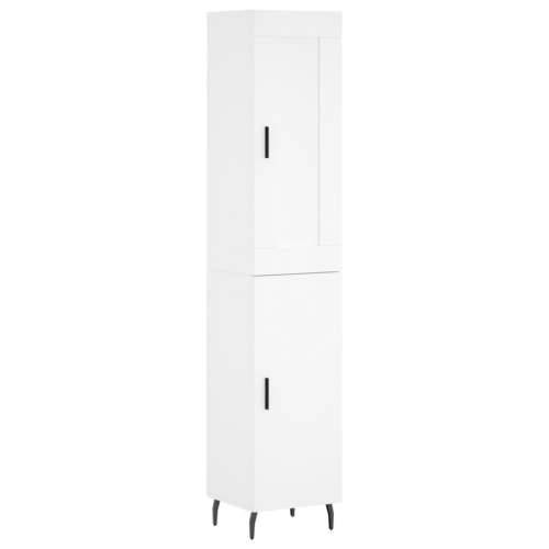 Visoka komoda bijeli 34,5x34x180 cm od konstruiranog drva - Bijela 1 1 vrata Cijena