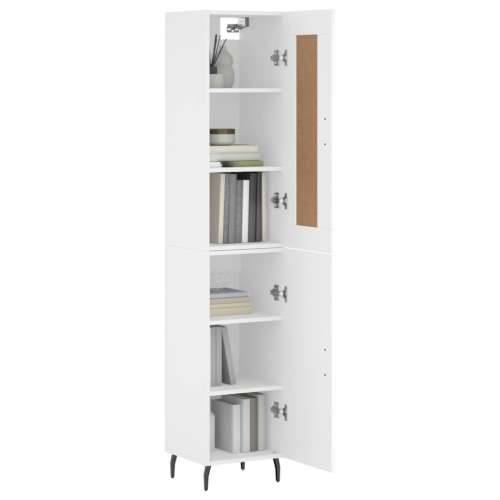 Visoka komoda bijeli 34,5x34x180 cm od konstruiranog drva - Bijela 1 1 vrata Cijena