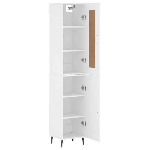 Visoka komoda bijeli 34,5x34x180 cm od konstruiranog drva - Bijela 1 1 vrata Cijena