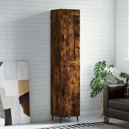Visoka komoda dimljeni hrast 34,5x34x180cm konstruiranog drva - Dimljeni hrast 1 1 vrata Cijena