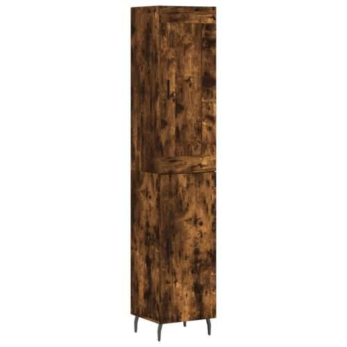 Visoka komoda dimljeni hrast 34,5x34x180cm konstruiranog drva - Dimljeni hrast 1 1 vrata Cijena