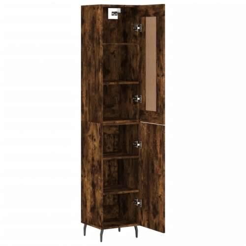 Visoka komoda dimljeni hrast 34,5x34x180cm konstruiranog drva - Dimljeni hrast 1 1 vrata Cijena