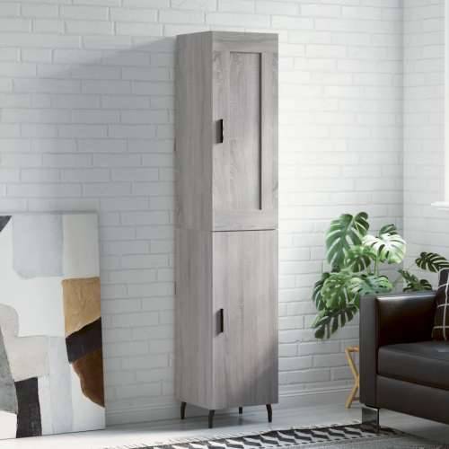 Visoka komoda siva sonome 34,5x34x180 cm od konstruiranog drva - Sivi hrast sonoma 1 1 vrata Cijena