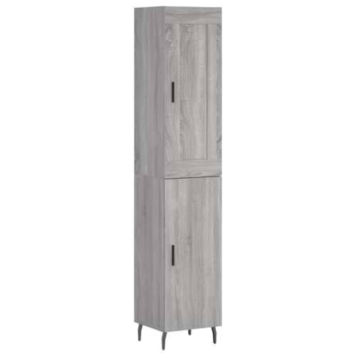 Visoka komoda siva sonome 34,5x34x180 cm od konstruiranog drva - Sivi hrast sonoma 1 1 vrata Cijena