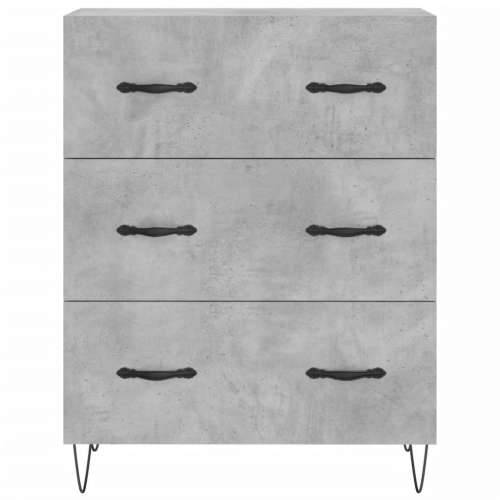 Visoka komoda siva betona 69,5x34x180 cm od konstruiranog drva - Beton siva 1 3 ladice Cijena