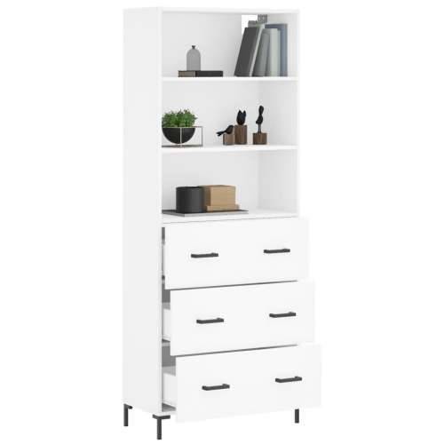 Visoka komoda bijela 69,5x34x180 cm konstruirano drvo - Bijela 1 3 ladice Cijena