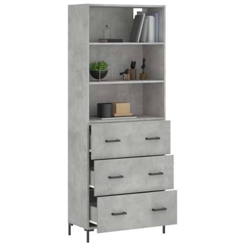 Visoka komoda siva betona 69,5x34x180 cm od konstruiranog drva - Beton siva 1 3 ladice Cijena