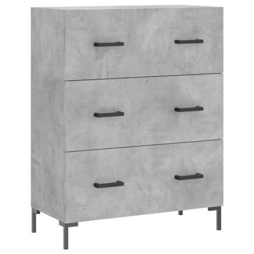 Visoka komoda siva betona 69,5x34x180 cm od konstruiranog drva - Beton siva 1 3 ladice Cijena