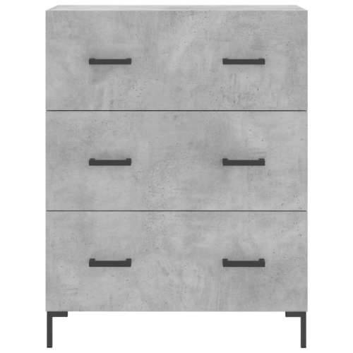Visoka komoda siva betona 69,5x34x180 cm od konstruiranog drva - Beton siva 1 3 ladice Cijena