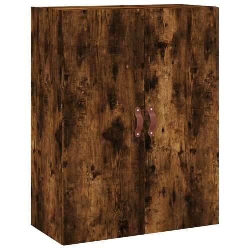 Visoka komoda dimljeni hrast 69,5x34x180 cm konstruiranog drva - Dimljeni hrast 1 1 vrata 3 ladice Cijena