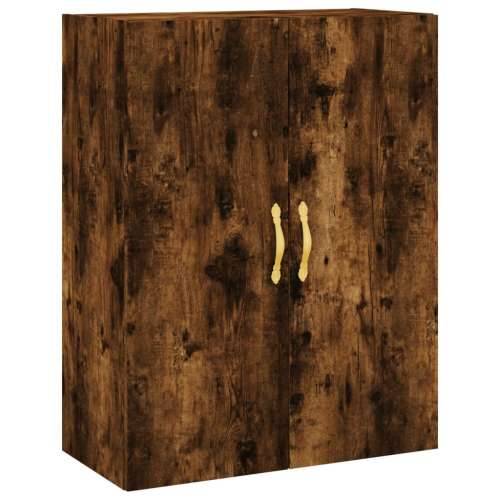 Visoka komoda dimljeni hrast 69,5x34x180 cm konstruiranog drva - Dimljeni hrast 1 1 vrata 3 ladice Cijena