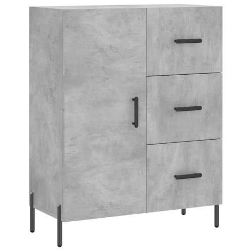 Visoka komoda siva betona 69,5x34x180 cm od konstruiranog drva - Beton siva 1 1 vrata 3 ladice Cijena