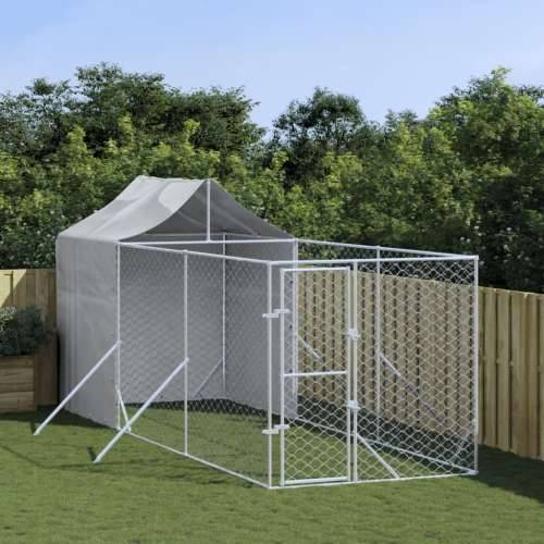 Vanjski kavez za pse s krovom srebrni 2x6x2,5 m pocinčani čelik Cijena