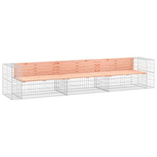Vrtna klupa s gabionskim dizajnom 347x71x65,5 cm drvo duglazije Prirodni douglas 1 Cijena