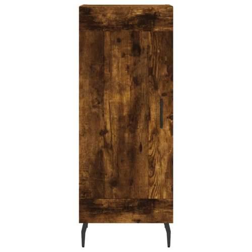 Visoka komoda dimljeni hrast 34,5x34x180cm konstruiranog drva - Dimljeni hrast 1 1 drvena vrata Cijena