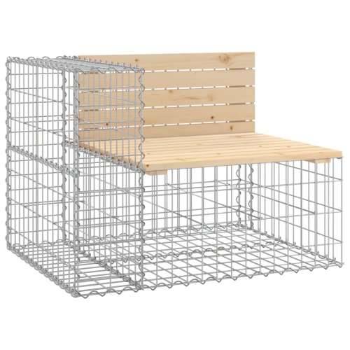 Vrtna klupa s gabionskim dizajnom 287x71x65,5 cm od borovine - Prirodna boja bora 1 Cijena