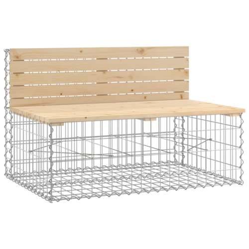 Vrtna klupa s gabionskim dizajnom 287x71x65,5 cm od borovine - Prirodna boja bora 1 Cijena
